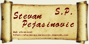 Stevan Pejašinović vizit kartica